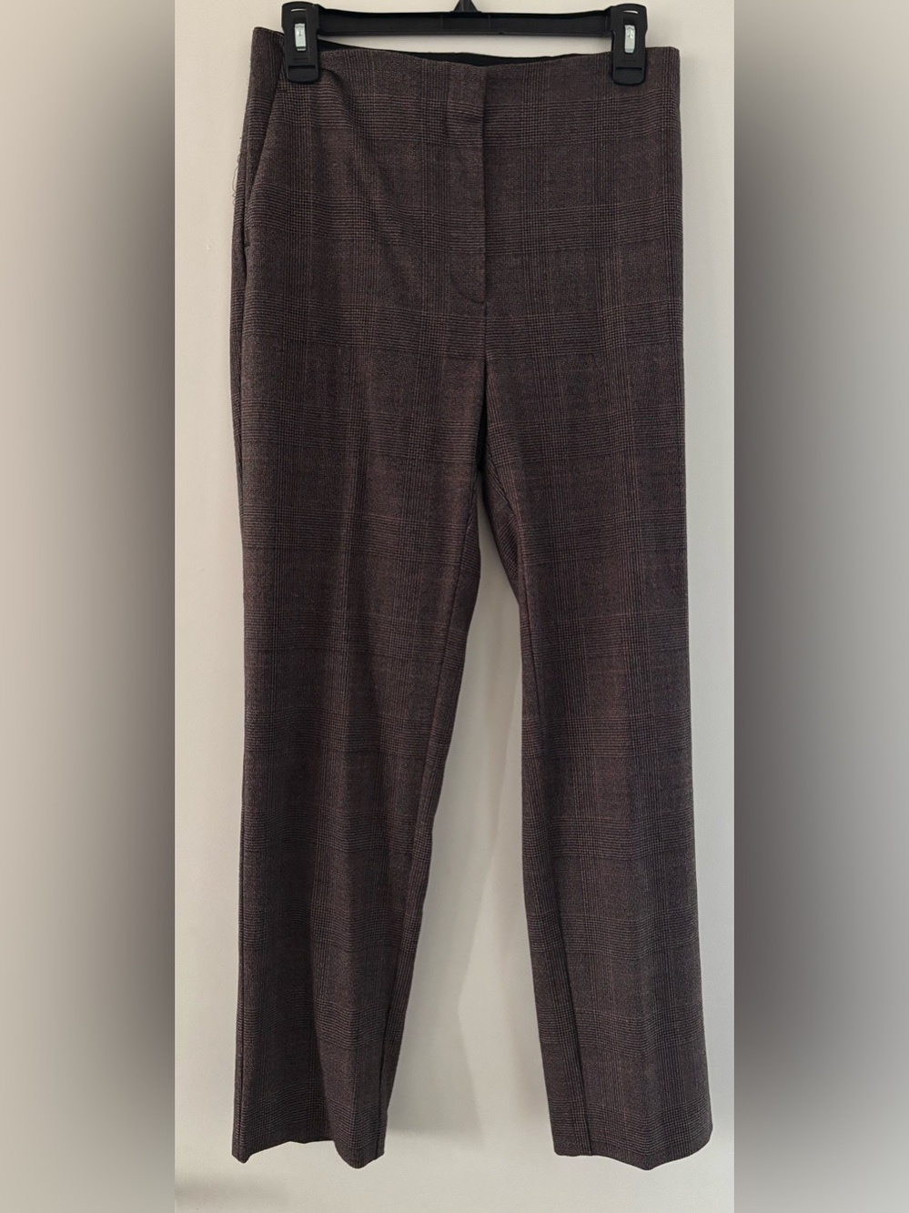 LOFT Straight-Leg Dress Pants in Deep Brown